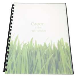 100% Recycled Poly Binding Cover, Frost, 11 x 8.5, Unpunched, 25/Pack