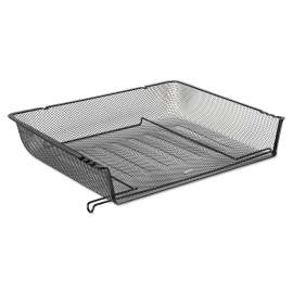 Mesh Stacking Side Load Tray, 1 Section, Letter Size Files, 14.25" x 10.13" x 2.75", Black