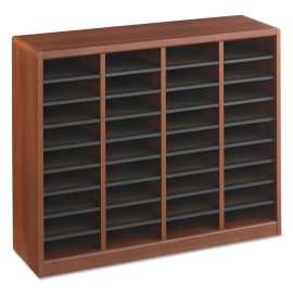 Wood/Fiberboard E-Z Stor Sorter, 36 Compartments, 40 x 11.75 x 32.5, Cherry