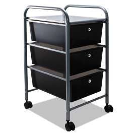 Portable Drawer Organizer, 13w x 15 3/8d x 25 7/8h, Smoke/Matte Gray