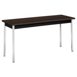 HON Utility Table, Rectangular, 72w x 36d x 29h, Mocha/Black