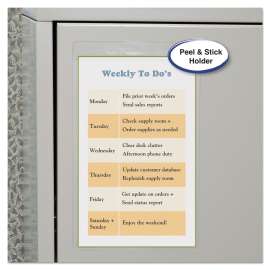 Self-Adhesive Shop Ticket Holders, Super Heavy, 25 Sheets, 5 x 8, 50/Box