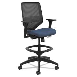 HON motivate nesting/stacking flex-back chair, supports up to 300 lb, 19" seat height, onyx seat, black back, black base