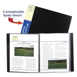Bound Sheet Protector Presentation Book, 24 Letter-Size Sleeves, Black
