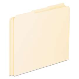 Blank Top Tab File Guides, 1/3-Cut Top Tab, Blank, 8.5 x 11, Manila, 100/Box