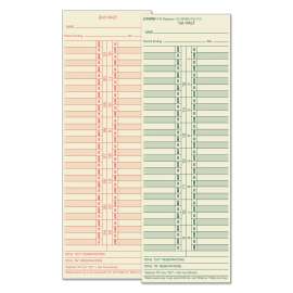 Time Clock Cards, Replacement for 10-100382/1950-9631, Two Sides, 3.5 x 10.5, 500/Box