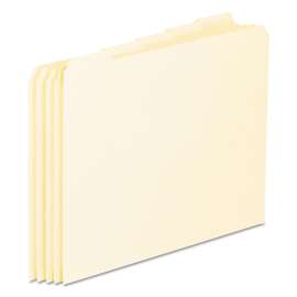 Blank Top Tab File Guides, 1/5-Cut Top Tab, Blank, 8.5 x 11, Manila, 100/Box