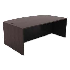 Alera - Valencia Series Espresso Bow Front Office Desk Shell