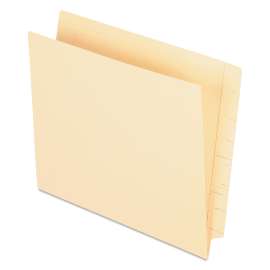 Manila End Tab Pocket Folder, Straight Tabs, Letter Size, Manila, 50/Box