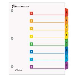 OneStep 100% Recycled Printable Table of Contents Dividers, 8-Tab, 1 to 8, 11 x 8.5, White, 1 Set