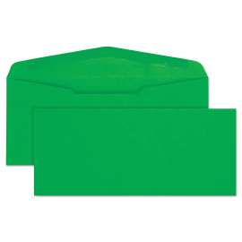 Colored Envelope, #10, Commercial Flap, Gummed Closure, 4.13 x 9.5, Green, 25/Pack