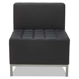 Alera QUB Series Armless L Sectional, 26.38w x 26.38d x 30.5h, Black