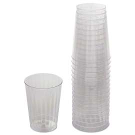 Classicware Tumblers, 10 oz, Plastic, Clear, 16/Pack