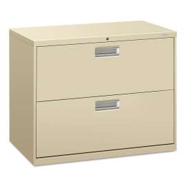 Brigade 600 Series Lateral File, 2 Legal/Letter-Size File Drawers, Putty, 36" x 18" x 28"