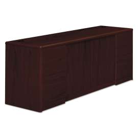 HON 10700 Kneespace Credenza, 3/4 Height Pedestals, 60w x 24d x 29.5h, Harvest