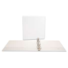 Slant D-Ring View Binder, 3 Rings, 1.5" Capacity, 11 x 8.5, White, 4/Pack