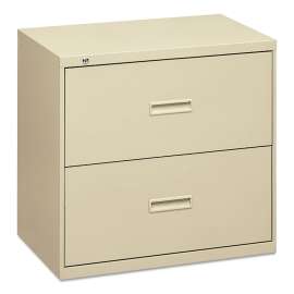 400 Series Lateral File, 2 Legal/Letter-Size File Drawers, Putty, 36" x 18" x 28"