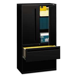 HON Brigade 700 Series Lateral File, 4 Legal/Letter-Size File Drawers, Charcoal, 42" x 18" x 52.5"