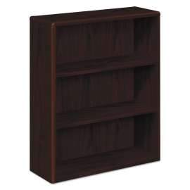HON 10700 Series Wood Bookcase, Three-Shelf, 36w x 13.13d x 43.38h, Mahogany