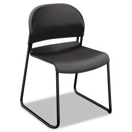HON Olson Stacker High Density Chair, Supports Up to 300 lb, 17.75" Seat Height, Lava Seat, Lava Back, Chrome Base, 4/Carton