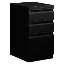 HON Brigade Mobile Pedestal, Left or Right, 2 Letter-Size File Drawers, Light Gray, 15" x 19.88" x 28"