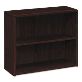 HON 10700 Series Wood Bookcase, Two-Shelf, 36w x 13.13d x 29.63h, Mahogany