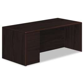 HON 10700 Series Double Pedestal Desk with Full-Height Pedestals, 72" x 36" x 29.5", Harvest