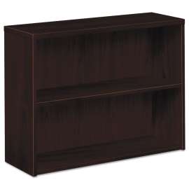 HON 10500 Series Laminate Bookcase, Two-Shelf, 36w x 13.13d x 29.63h, Mahogany
