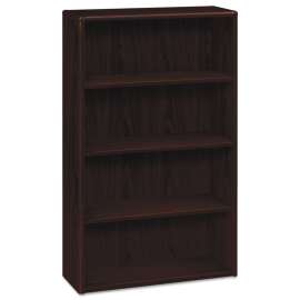HON 10700 Series Wood Bookcase, Four-Shelf, 36w x 13.13d x 57.13h, Mahogany
