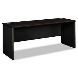 HON Metro Series Kneespace Credenza, 60w x 24d x 29.5h, Mahogany/Charcoal