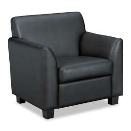 HON Pillow-Soft 2090 Series Executive High-Back Swivel/Tilt Chair, Supports 300 lb, 16.75" to 21.25" Seat, Burgundy, Black Base