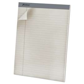Pastel Writing Pads, Wide/Legal Rule, Dove Gray Headband, 50 Gray 8.5 x 11.75 Sheets, Dozen