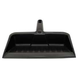 Heavy-Duty Dustpan, 8.25 x 12.25 , Polypropylene, Charcoal