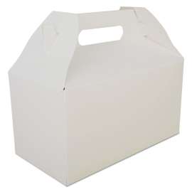 Carryout Barn Boxes, 9.5 x 5 x 5, White, Paper, 125/Carton