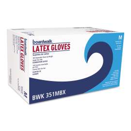 Powder-Free Latex Exam Gloves, Medium, Natural, 4 4/5 mil, 1,000/Carton