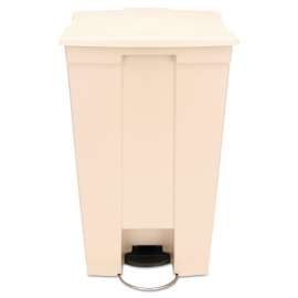 Step-On Receptacle, 23 gal, Polyethylene, Beige