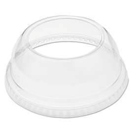 Open-Top Dome Lid, Fits 9 Oz To 22 Oz Plastic Cups, Clear, 1.9" Dia Hole, 1,000/carton