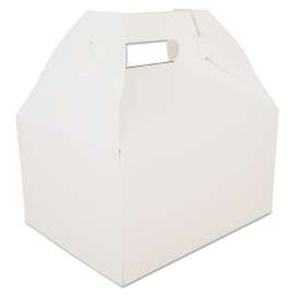 Carryout Barn Boxes, 9.06 x 7.06 x 5, White, Paper, 125/Carton