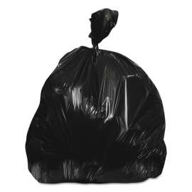 High-Density Waste Can Liners, 60 gal, 17 microns, 38" x 60", Black, 200/Carton
