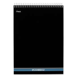 Stiff-Back Wire Bound Pad, Wide/Legal Rule, Numbered (1-28 Front, 29-56 Back), Black/Blue Cover, 70 White 8.5 x 11.5 Sheets