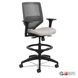 HON motivate nesting/stacking flex-back chair, supports up to 300 lb, 19.25" seat height, onyx seat, black back, charblack base