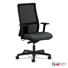 HON Endorse Mesh Mid-Back Work Chair, Supports up to 300 lbs., Ruby Seat/Black Back, Black Base