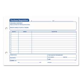 Purchase Requisition Pad, One-Part (No Copies), 5.5 x 8.5, 100 Forms/Pad, 2 Pads/Pack
