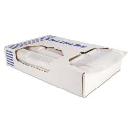 High-Density Waste Can Liners, 33 gal, 9 mic, 33" x 38", Natural, 25 Bags/Roll, 20 Rolls/Carton