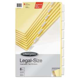 Insertable Tab Dividers, 4-Hole Punched, 8-Tab, 14 x 8.5, Buff, 1 Set