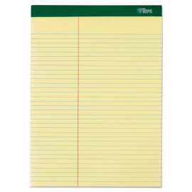 Double Docket Ruled Pads, Pitman Rule Variation (Offset Dividing Line - 3" Left), 100 Canary 8.5 x 11.75 Sheets, 6/Pack