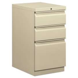 HON 10500 Series Mobile Pedestal File, Left or Right, 2 Legal/Letter-Size File Drawers, Mahogany, 15.75" x 22.75" x 28"