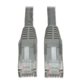 CAT6 Gigabit Snagless Molded Patch Cable, 5 ft, Gray