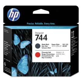 HP 744, (F9J88A) Chromatic Red/Matte Black Printhead