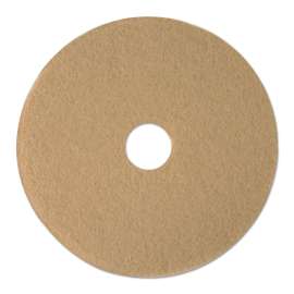 Burnishing Floor Pads, 19" Diameter, Tan, 5/Carton